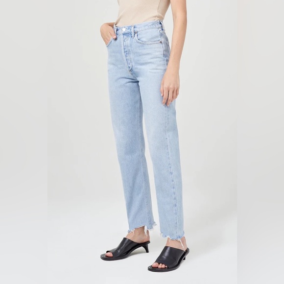 Agolde High Rise Light Blue Jeans - Picture 2 of 7